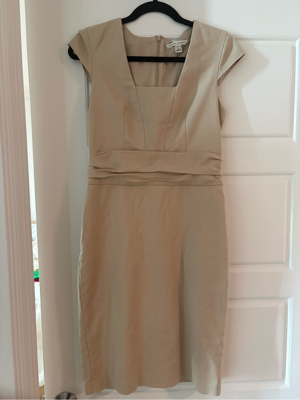 Banana Republic Beige Midi Sheath Dress